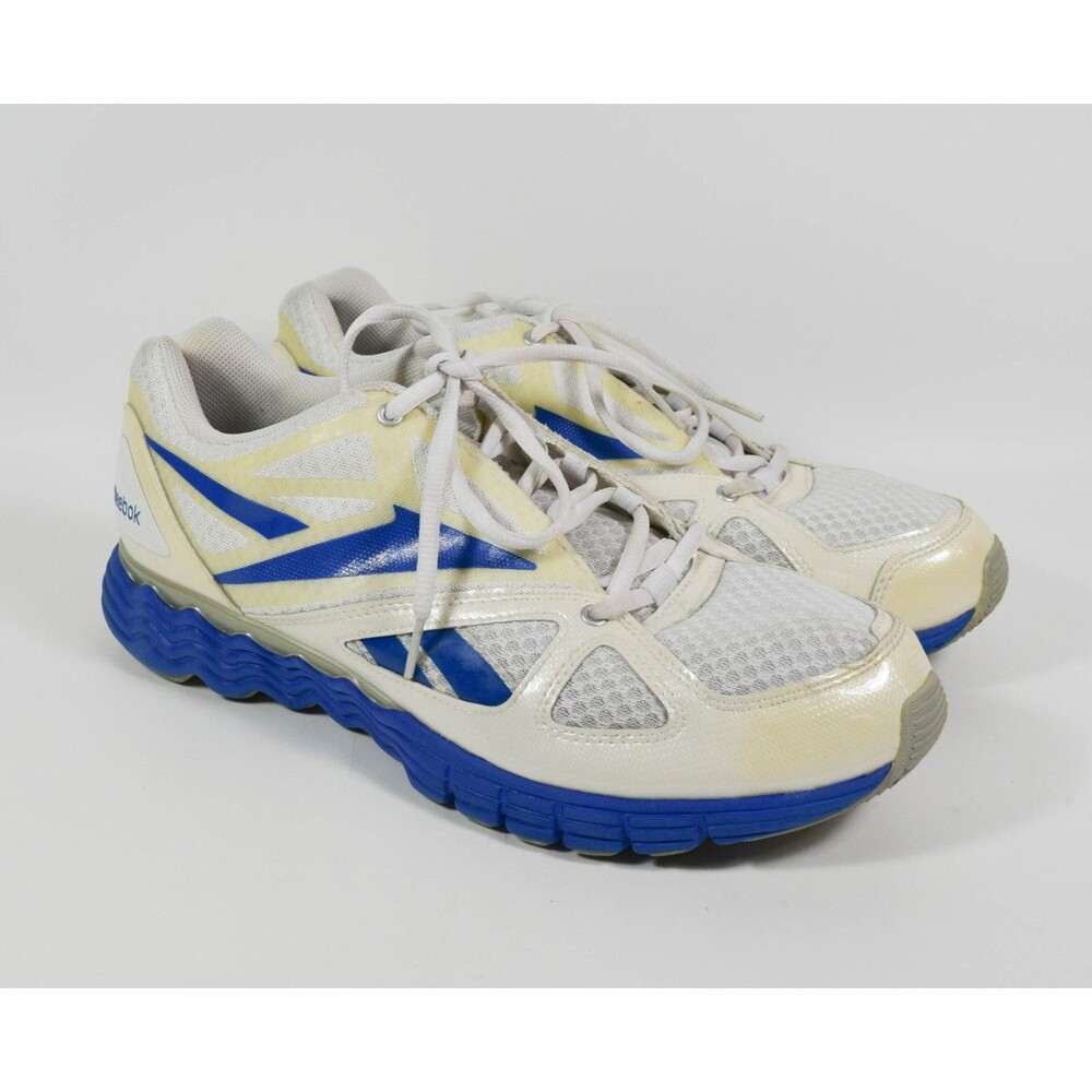 Men's Reebok Vibetech Solarvibe White Blue Sneakers Running Shoes Sz 10